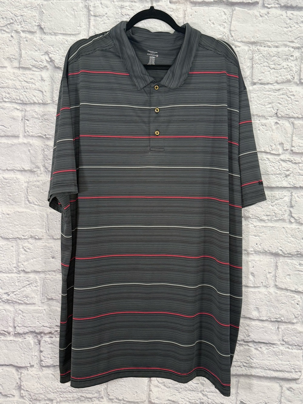 Men’s 4XLT Reebok Golf Striped Polo Shirt